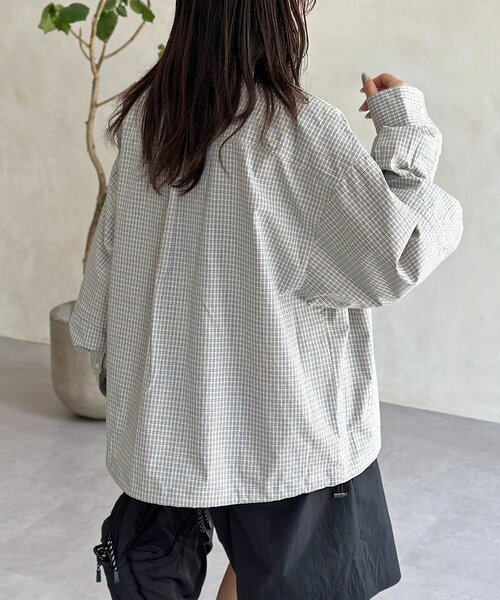 CPCM（シーピーシーエム）の「デタッチャブルチェックシャツ（シャツ/ブラウス・レディース・ブラウン/イエロー/ブラック/ブルー・LARGE/SMALL/MEDIUM）」の9枚目の写真