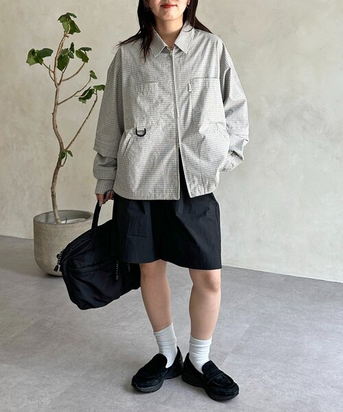 CPCM（シーピーシーエム）の「デタッチャブルチェックシャツ（シャツ/ブラウス・レディース・ブラウン/イエロー/ブラック/ブルー・LARGE/SMALL/MEDIUM）」の12枚目の写真