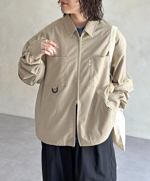 CPCM（シーピーシーエム）の「デタッチャブルチェックシャツ（シャツ/ブラウス・レディース・ブラウン/イエロー/ブラック/ブルー・LARGE/SMALL/MEDIUM）」の13枚目の写真