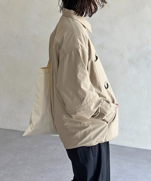 CPCM（シーピーシーエム）の「デタッチャブルチェックシャツ（シャツ/ブラウス・レディース・ブラウン/イエロー/ブラック/ブルー・LARGE/SMALL/MEDIUM）」の18枚目の写真