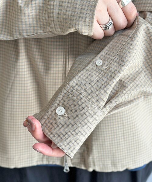 CPCM（シーピーシーエム）の「デタッチャブルチェックシャツ（シャツ/ブラウス・レディース・ブラウン/イエロー/ブラック/ブルー・LARGE/SMALL/MEDIUM）」の22枚目の写真