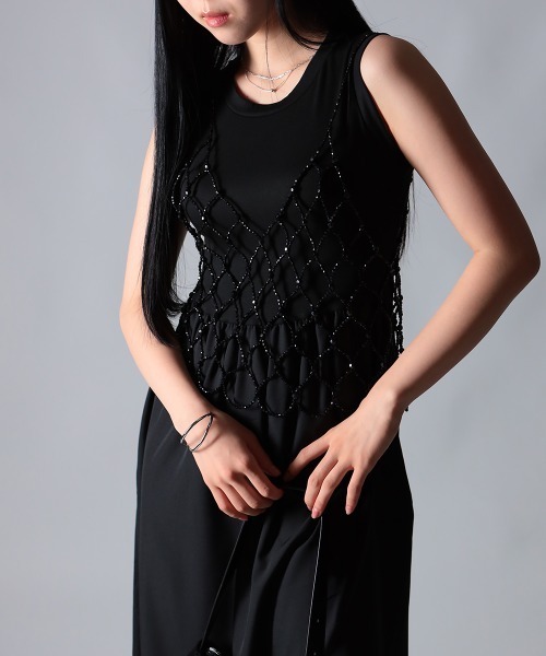 NANAHACHI（ナナハチ）の「バックオープンノースリーブワンピース（ワンピース・レディース・ブラック・SMALL/MEDIUM/LARGE）」の11枚目の写真