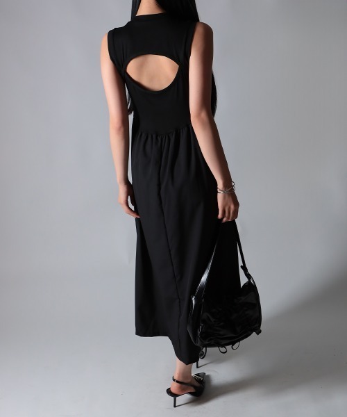 NANAHACHI（ナナハチ）の「バックオープンノースリーブワンピース（ワンピース・レディース・ブラック・SMALL/MEDIUM/LARGE）」の16枚目の写真