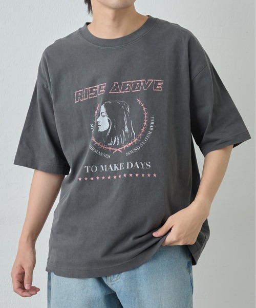 COLONY 2139(コロニートゥーワンスリーナイン)の「RISEカスレフェードTEE(Tシャツ/カットソー・メンズ・グレー/ブラック・MEDIUM/LARGE)」の2枚目の写真