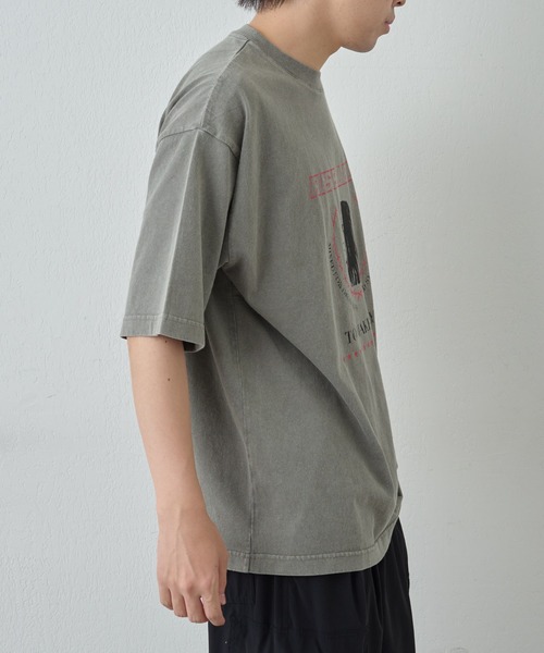 COLONY 2139(コロニートゥーワンスリーナイン)の「RISEカスレフェードTEE(Tシャツ/カットソー・メンズ・グレー/ブラック・MEDIUM/LARGE)」の17枚目の写真