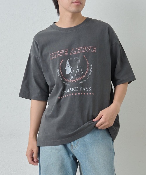 COLONY 2139(コロニートゥーワンスリーナイン)の「RISEカスレフェードTEE(Tシャツ/カットソー・メンズ・グレー/ブラック・MEDIUM/LARGE)」の21枚目の写真