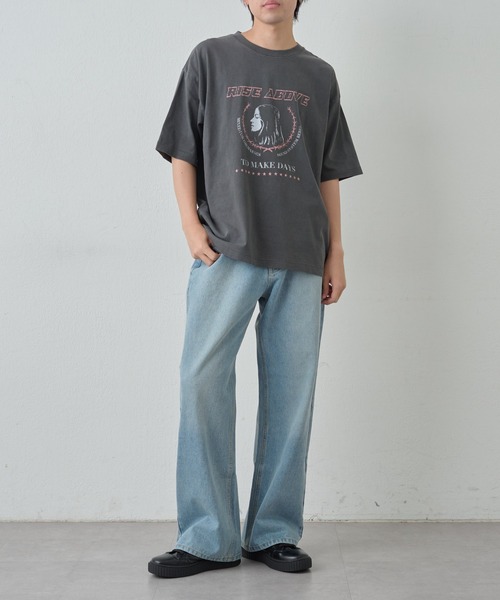 COLONY 2139(コロニートゥーワンスリーナイン)の「RISEカスレフェードTEE(Tシャツ/カットソー・メンズ・グレー/ブラック・MEDIUM/LARGE)」の16枚目の写真