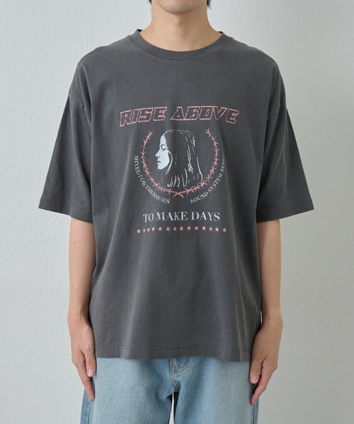 COLONY 2139(コロニートゥーワンスリーナイン)の「RISEカスレフェードTEE(Tシャツ/カットソー・メンズ・グレー/ブラック・MEDIUM/LARGE)」の8枚目の写真