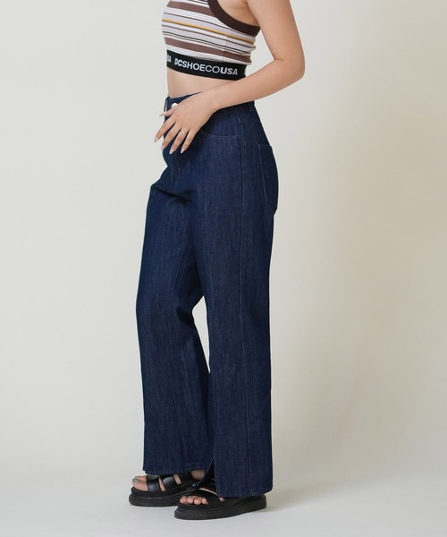 スリットストレートジーンズ（デニムパンツ）｜RIKKA FEMME（リッカ