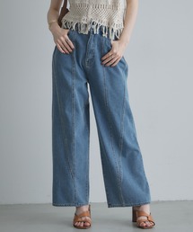 【ZOZO限定】切替デニムストレートパンツ