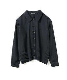 プリーツコットンブラウス SHIPS ブラウス シャツ 「WEB限定」「手洗い可能」ストレッチ ジョー