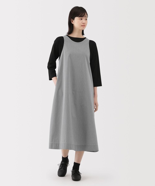 無印良品（ムジルシリョウヒン）の「婦人　乾きやすい　ブロードスリーブレスワンピース（ワンピース・レディース・ブラウン系/ブラック/ネイビー系・M/L/XL/S/XS/XXL）」の3枚目の写真