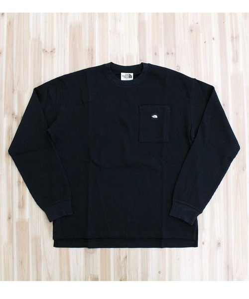 THE NORTH FACE(ザノースフェイス)の「ワンポイントポケット ワッフル ロングスリーブTシャツ WAFFLE L/S R/TEE White Label Korea Line(Tシャツ/カットソー・メンズ・ホワイト/ブラック・M/L/XL)」の9枚目の写真