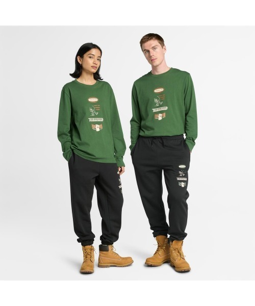 Timberland（ティンバーランド）の「長袖 "Made For Working" グラフィック Tシャツ メンズ（Tシャツ/カットソー・メンズ・グリーン・LARGE/MEDIUM/SMALL/X-LARGE）」の2枚目の写真