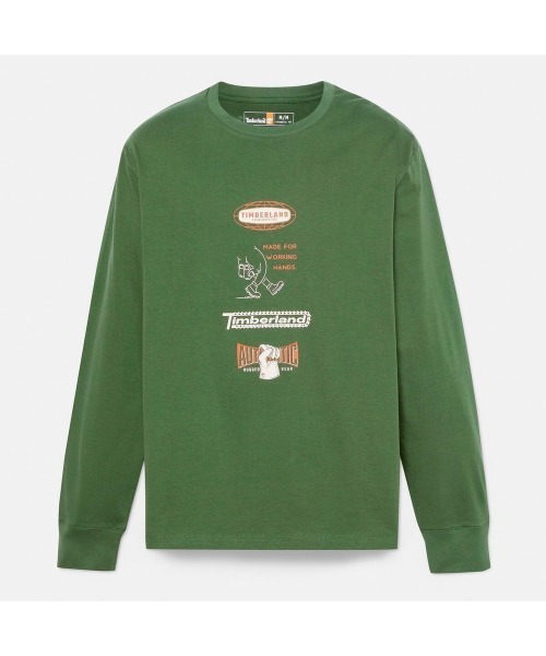 Timberland（ティンバーランド）の「長袖 "Made For Working" グラフィック Tシャツ メンズ（Tシャツ/カットソー・メンズ・グリーン・LARGE/MEDIUM/SMALL/X-LARGE）」の5枚目の写真