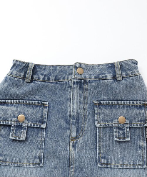 by LOVEiT（バイラビット）の「デニムスカパン（スカート・キッズ・ブルー/グレー・130cm/120cm/150cm/140cm/160cm）」の14枚目の写真