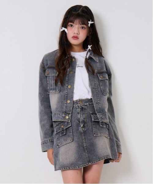 by LOVEiT（バイラビット）の「デニムスカパン（スカート・キッズ・ブルー/グレー・130cm/120cm/150cm/140cm/160cm）」の5枚目の写真