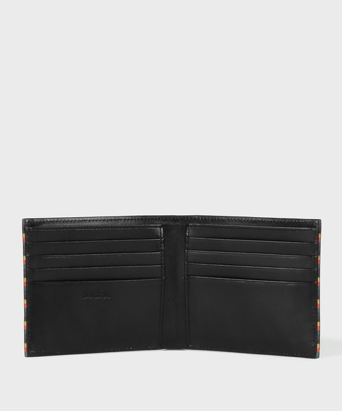 ブライトストライプトリム 2つ折り札入れ【553420 P845CA】（財布