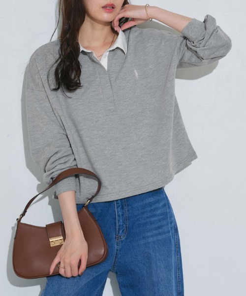 U.S. POLO ASSN.(ユーエスポロアッスン)の「U.S. POLO ASSN. ライトスウェットポロカットソー(Tシャツ/カットソー・レディース・チャコールグレー/ネイビー/ライトグレー・LL/L/M/S)」の11枚目の写真