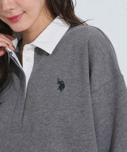 U.S. POLO ASSN.(ユーエスポロアッスン)の「U.S. POLO ASSN. ライトスウェットポロカットソー(Tシャツ/カットソー・レディース・チャコールグレー/ネイビー/ライトグレー・LL/L/M/S)」の18枚目の写真