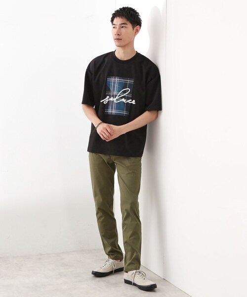 THE SHOP TK (ザ ショップ ティーケー )の「コード刺繍フォトプリント半袖Tシャツ 【洗濯機OK】(Tシャツ/カットソー・メンズ・ブラック系/ホワイト系3/オフホワイト・04/03/02)」の6枚目の写真