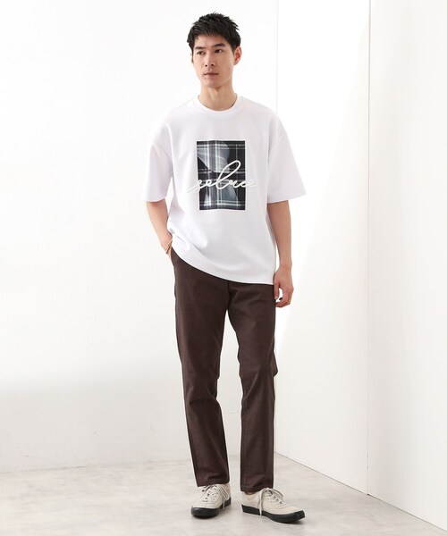 THE SHOP TK (ザ ショップ ティーケー )の「コード刺繍フォトプリント半袖Tシャツ 【洗濯機OK】(Tシャツ/カットソー・メンズ・ブラック系/ホワイト系3/オフホワイト・04/03/02)」の10枚目の写真