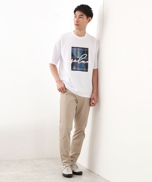THE SHOP TK (ザ ショップ ティーケー )の「コード刺繍フォトプリント半袖Tシャツ 【洗濯機OK】(Tシャツ/カットソー・メンズ・ブラック系/ホワイト系3/オフホワイト・04/03/02)」の14枚目の写真