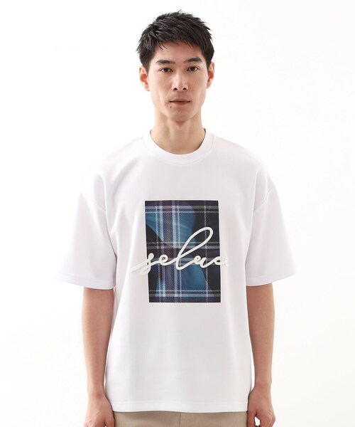 THE SHOP TK (ザ ショップ ティーケー )の「コード刺繍フォトプリント半袖Tシャツ 【洗濯機OK】(Tシャツ/カットソー・メンズ・ブラック系/ホワイト系3/オフホワイト・04/03/02)」の16枚目の写真
