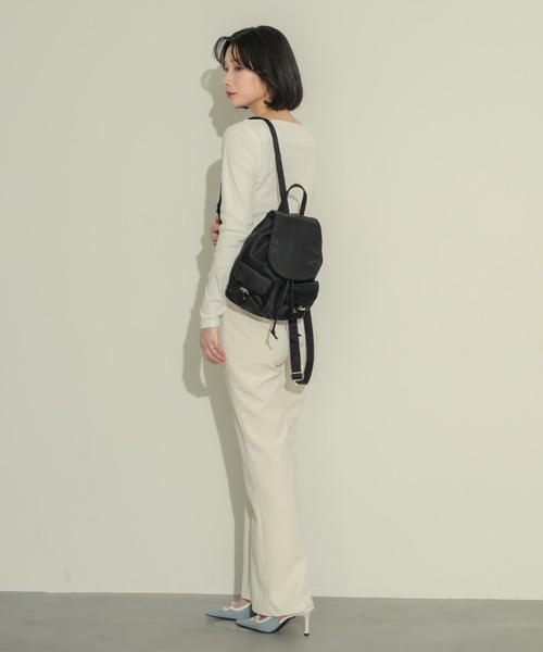 muku(ムク)の「BAG PACK/NYLON(バックパック/リュック・レディース・ブラック・FREE)」の4枚目の写真