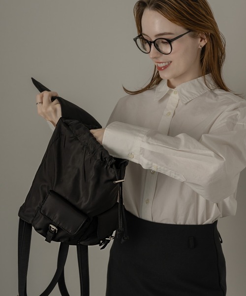 muku(ムク)の「BAG PACK/NYLON(バックパック/リュック・レディース・ブラック・FREE)」の10枚目の写真