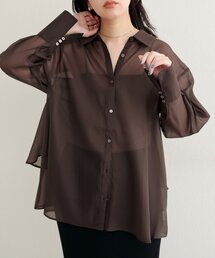WEB限定 /【大人ナチュ】バックフレアシャツ