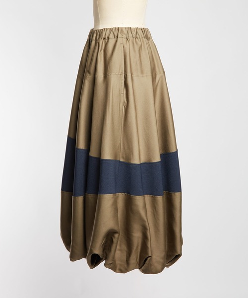 gomme（ゴム）の「エクセルツイル　バルーンSKT（スカート・レディース・ブラック/カーキ・MEDIUM）」の3枚目の写真