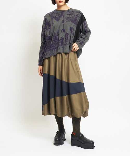 gomme（ゴム）の「エクセルツイル　バルーンSKT（スカート・レディース・ブラック/カーキ・MEDIUM）」の16枚目の写真