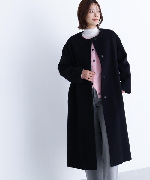 wym ロングコート　SMOOTH MELANGE WRAP COAT SMOOTH MELANGE WRAP COAT（その他アウター）｜WYM LIDNM