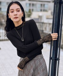 ANY | 【新色追加】シアーコンビタートル(Tシャツ/カットソー)