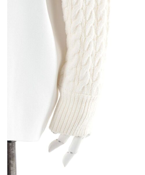 UN3D.（アンスリード）の「CABLE LAYER KNIT TOP / ケーブルレイヤーニットトップ（ニット/セーター・レディース・ホワイト/グレー/ブラック・FREE）」の12枚目の写真