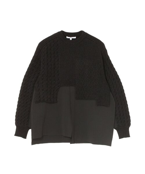 UN3D.（アンスリード）の「CABLE LAYER KNIT TOP / ケーブルレイヤーニットトップ（ニット/セーター・レディース・ホワイト/グレー/ブラック・FREE）」の17枚目の写真