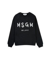 MSGM milano ブラックトレーナー　コットン MSGM】 【【NEW】MSGM ブラッシュロゴ スウェット/トレーナー