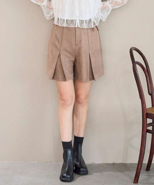 31 Sons de mode(トランテアン ソン ドゥ モード)の「2025秋冬新作 スエードショートパンツ(その他パンツ・レディース・モカ/ライトグレー・S/M)」の8枚目の写真