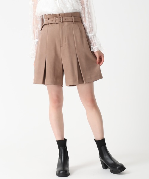 31 Sons de mode(トランテアン ソン ドゥ モード)の「2025秋冬新作 スエードショートパンツ(その他パンツ・レディース・モカ/ライトグレー・S/M)」の20枚目の写真