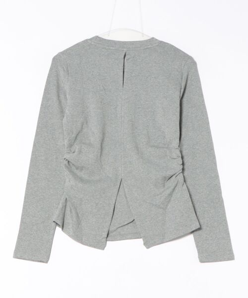 Lace Ladies(レースレディース)の「バック スリット カットアウト 長袖 カットソー(Tシャツ/カットソー・レディース・アイボリー/ブラック/グレー/ホワイト・FREE)」の5枚目の写真