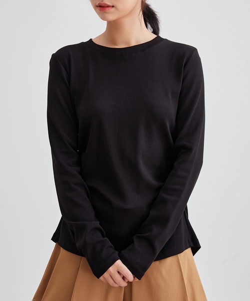 Lace Ladies(レースレディース)の「バック スリット カットアウト 長袖 カットソー(Tシャツ/カットソー・レディース・アイボリー/ブラック/グレー/ホワイト・FREE)」の3枚目の写真