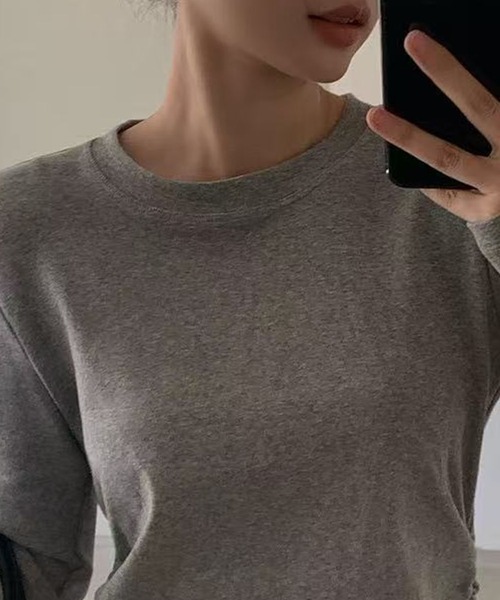 Lace Ladies(レースレディース)の「バック スリット カットアウト 長袖 カットソー(Tシャツ/カットソー・レディース・アイボリー/ブラック/グレー/ホワイト・FREE)」の7枚目の写真
