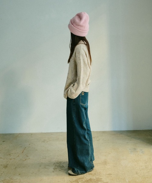 INTER FACTORY（インターファクトリー）の「emuniem by.ゆいか - タックデニムストレートパンツ（デニムパンツ・レディース・ブルー・MEDIUM/LARGE）」の10枚目の写真
