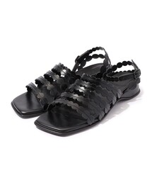 極美品　HEREU アシンメトリー サンダル　Clava サイズ37 ブラウン 極美品 HEREU アシンメトリー サンダル Clava サイズ37 ブラウン