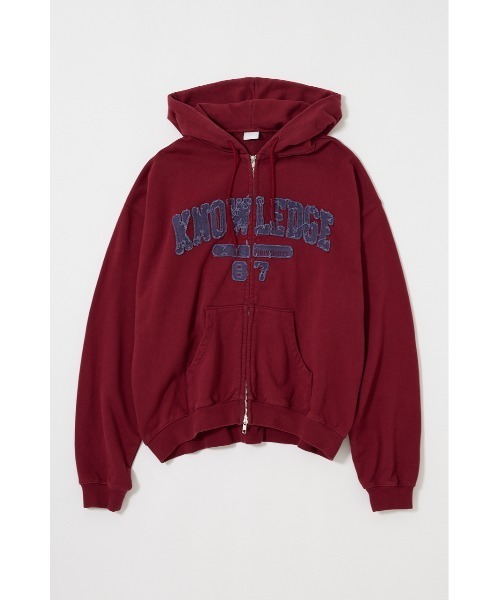 MOUSSY(マウジー)の「COLLEGIATE ZIP フ―ディー(パーカー・レディース・ネイビー/杢グレー/マジェンタ・FREE)」の8枚目の写真