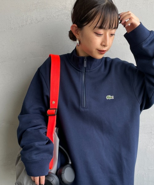 LACOSTE / ラコステ] ワンポイントロゴ ハーフジップスウェット
