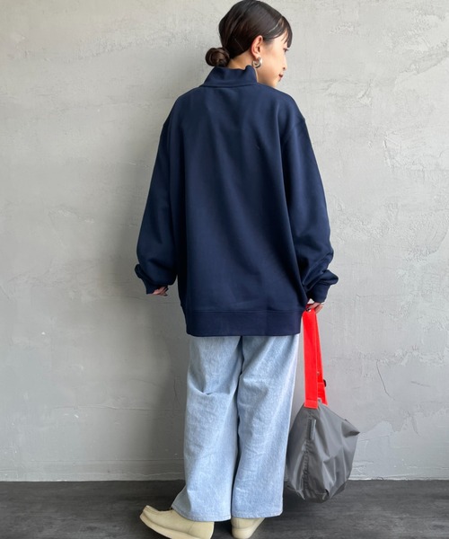 LACOSTE / ラコステ] ワンポイントロゴ ハーフジップスウェット