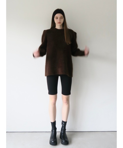AMOMMA（アモマ）の「WOOL PUFF SHOULDER KNIT（ニット/セーター・レディース・ブラック/アイボリー系/Beige/ブラウン/グレー・FREE）」の17枚目の写真