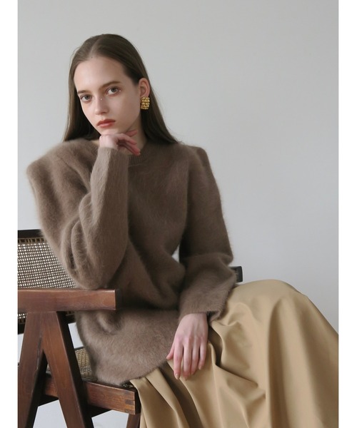 AMOMMA（アモマ）の「WOOL PUFF SHOULDER KNIT（ニット/セーター・レディース・ブラック/アイボリー系/Beige/ブラウン/グレー・FREE）」の20枚目の写真